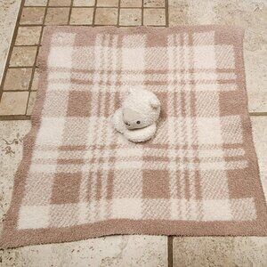 Barefoot Dreams Teddy Bear Lovey Security Blanket 17 inches by 17 inches